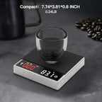 MAXUS Coffee Scale with Timer 2000g x 0.1g, Espresso Scale with USB-C Rechargeable, Stainless Steel Digital Kitchen Scale for Coffee Brewing, Food, and Baking - Image 2