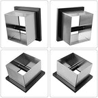 SANTOW Bottomless Knock Box Chute, Open Bottom Knock Box Chute, Built-in Desktop Waste Bucket, 3.2L Stainless Steel Bottomless Knocking Residue Box for Home, Cafe, Restaurant and Hotel Use - Image 7