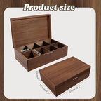 Acacia Wood Tea Bag Organizer Box – 8-Compartment Tea Storage Container Tea Caddy Holder with Removable Dividers – Rustic Tea Chest for Kitchen Counter, Coffee & Tea Station, Gifts - Image 5