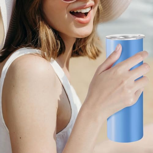 YOUKE OLA 12 Pack Stainless Steel Skinny Tumblers 20oz - Bulk Straight Double Wall Vacuum Insulated Tumbler with Lid and Straw & Silicone Base for Travel, DIY, 12 Colors - Image 7