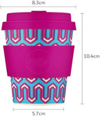 Ecoffee Cup 8oz (240ml) Reusable Coffee Cup – PLA Plant-Based Travel Mug with Silicone Lid, Melamine Free & Dishwasher Safe – Messages from the Unseen World - Image 3