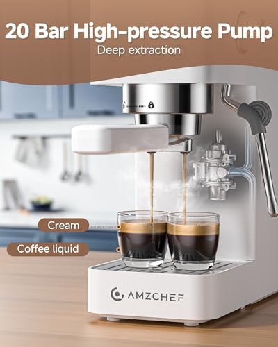 AMZCHEF Compact Espresso Machine 20 Bar, Americano, Latte & Cappuccino - Image 2