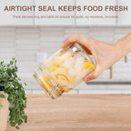 Glass Jars with Airtight Lids, 26oz Glass Storage Jars Set of 6, Thick Food Storage Containers for Pantry Organization, Kitchen Counter, Coffee, Pasta, Cereal - Image 3