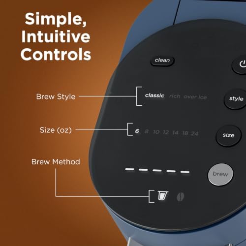 Ninja Pods & Grounds Iced Coffee Maker, K-Cup Pod Compatible, Navy, PB041NV - Image 4