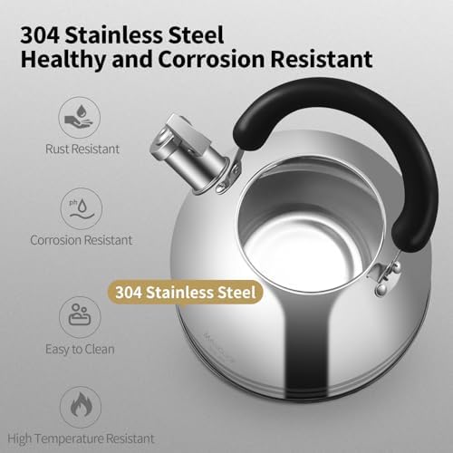Tea Kettle, 5.7QT 6L Whistling Tea Kettle for Stove Top - Image 3