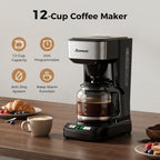 12 Cup Coffee Maker,Large 1.8L Water Tank Drip Coffee Machine - Image 2