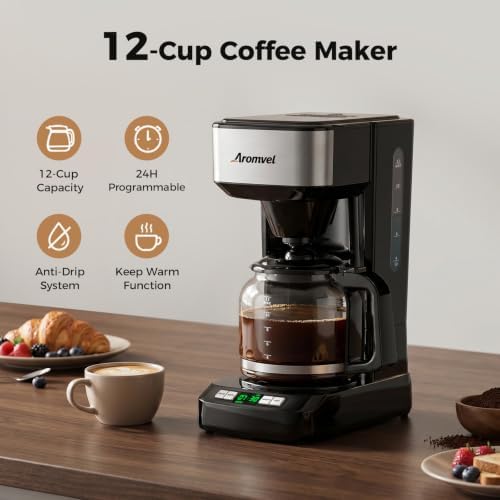 12 Cup Coffee Maker,Large 1.8L Water Tank Drip Coffee Machine - Image 2