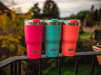 40 oz tumbler - Vacuum Insulated Tumbler with Straw - Leak Proof Stainless Steel Travel Mug - Double Wall Iced Coffee Cup - Reusable Water Bottle - Gifts for Mom, Women and Men (Cupcake Pink) - Image 4