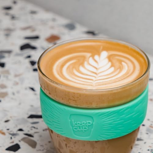 KeepCup Brew Reusable Coffee Cup, 8 oz Tempered Glass Tumbler with Splashproof Sipper Lid, Dishwasher Safe, Eventide - Image 2