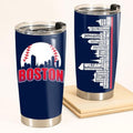 Schian Boston City Skyline Legends Baseball Tumbler - 20 Oz Stainless Steel Insulated Travel Mug With Lid - Novelty Gift For Fans - Mother's Day, Father's Day, Birthday, Christmas by Schian