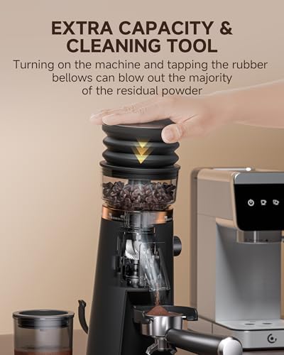 AMZCHEF 75-Setting Single Dose Coffee Grinder, 40mm Burr, <0.2g Retention - Image 6