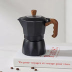 Stovetop Espresso Maker Moka Pot 4 Cup Italian Coffee Maker Color Black - Image 2
