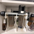 Versatile Stand & Storage Box for Standard Aeropress Coffee Makers - Ideal for Air Drying, Organizing, and Featuring Dedicated Slots for Scoop, Mixer, and Paper Cups (White) by Unknown