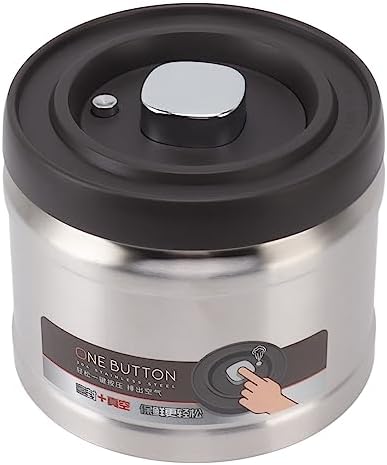 Stainless Steel Coffee Canister,Vacuum Sealed Coffee Container 304 Stainless Steel Press Type Airtight Food Storage Container for Coffee Beans Tea Nuts 1100ML Stainless Steel Color(1600ML-Silver) - Image 7