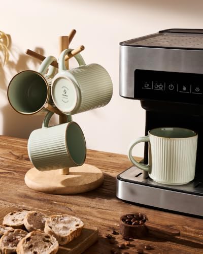 famiware Coffee Mug Set of 8, Star 12 oz Ceramic Mugs Cups Set with Handle - Image 7