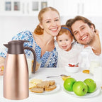 68oz Coffee Carafe Insulated, Coffee Carafe for Keeping Hot, 2 Pack Gold - Image 6