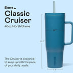 Corkcicle Cruiser Tumbler with Handle & Straw, 40 oz, North Shore - Image 2