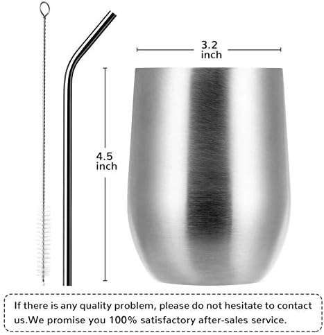 MEWAY 12oz Wine Tumbler 16 Pack Bulk Gifts for Women,Double Wall Vacuum Stainless Steel Travel Mug with Lid,Insulated Stemless Wine Cup Glass for Coffee,Cocktails,Drinks(Sliver,Set of 16) - Image 3