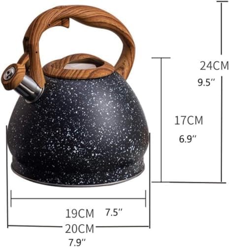 Tea kettle, Stovetop Whistling Tea Kettle 3L Large Capacity Stainless Steel Teakettle for All Stovetops with Ergonomic Handle - Image 2