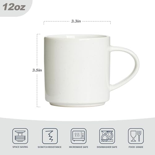 famiware Nebula Coffee Mug, 12 oz Ceramic Stoneware Mugs Cups Set of 6 - Image 4