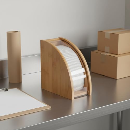 Organizer Bamboo Coffee Storage Dispenser Holder With Lid Rotating Opening Suitable for kitchen coffee setup reception area small roastery, L - Image 4