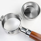 54mm Bottomless Portafilter, Bottomless Coffee Portafilter by IGEELINK with Stainless Steel portafilter and Walnut Handle for Breville Barista Express and 54mm Breville Machines (54MM) - Image 6