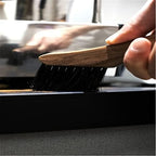 Coffee Machine Cleaning Brush Coffee Powder Cleaning Brush Walnut Solid Wood Handle Small Hair Brush Grinder Cleaning Brush(#1) - Image 3