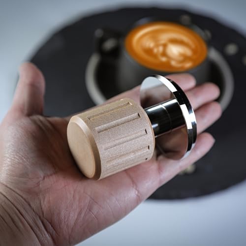 Click Feedback Tamper 54mm with Maple Handle For Breville - Image 4