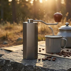 Manual Coffee Grinder Hand Crank Coffee Mill Steel Burr Bean Grinder With Simple Manual And Travel Friendly Build Suitable for home counters small kitchens travel - Image 4