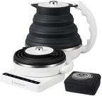 Food Grade Silicone Electric Travel Kettle with Temperature Control, 0. 55L (Black) by LOUTYTUO