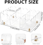 Acrylic Scalloped Edge Tea Bag Organizer Box for Countertop Pantry Coffee - Image 2