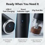 Portable Handheld Coffee Grinder Vacuum Cleaner | Mini Barista 2 in 1 Blower Coffee Powder Cleaner | Wireless Tabletop & Home Use | Easy to Clean & Lightweight - Image 5