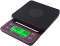 Coffee Scale with Timer, High Accuracy Kitchen Digital Food Scale LCD Display with Tare Function for Baking and Cooking Wine Red 5kg/0.1g by Unknown