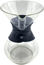Hide & Drink, Pour Over Collar Compatible with Chemex 6-Cup Glass Handmade from Full Grain Leather - Slate Blue - Image 5