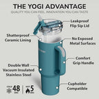 YOGI 40oz Tumbler with Straw - Laguna - Image 3