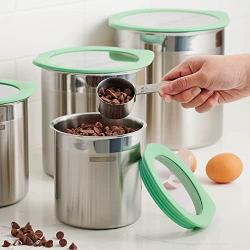 Tramontina 4-Pc Food Storage Containers with Silicone Lids - Mint Green - Image 3
