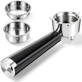 51mm Stainless Steel Portafilter Set for CASABREWS CM5418, 5418 PRO, 3700 Essential/3700Pro and Gevi Espresso Machines, 3 Ears Portafilter with 2 Pressurized Stainless Steel Filter Baskets by Unknown