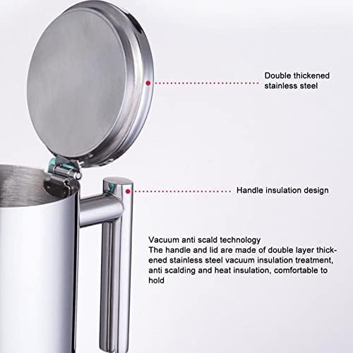 ASHATA Stovetop Maker, Coffee Maker, Induction Heating Pot Stovetop Coffee Maker, Stainless Steel Italian Coffee Machine for Home (500ml) - Image 4
