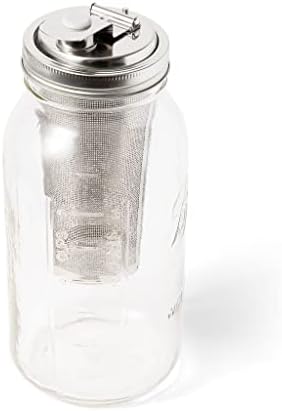 Jarware Cold Brew Coffee Maker and Tea Infuser Lid For Wide Mouth Mason Jars,Black - Image 2