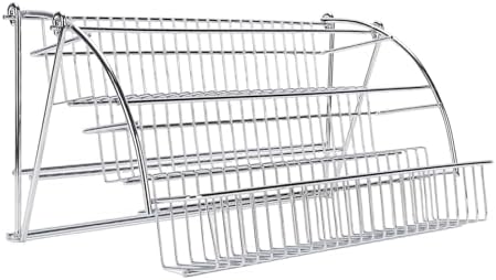 GLOGLOW Rack Down Seasoning Organizer Cabinet Organizer 2 Tier Out Shelf with Iron Construction for Kitchen Pantry Cabinet Storage Pull Down Rack Pull Nan by GLOGLOW