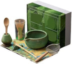 5/8pcs Matcha Tea Sets Whisk Ceramic Bowl With Spout Tea-making Tools(8PCS-B01) by Unknown