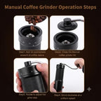 Manual Coffee Grinder, 55 Adjustable Levels Burr Coffee Grinders for Home - Image 3