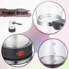 Electric Turkish Coffee Pot Detachable Handle Clear Glass Multipurpose Teapot Kettle Coffee Machine for Office RV Restaurant, 110V - Image 3