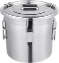 3.17Gal 304 Stainless Steel Airtight Canister,Metal Bucket Large Stainless Steel Canisters - Locking Clamp & Airtight Lids - Dog Food/Bird Seed/Coffee Storage Container by YPCDTL01