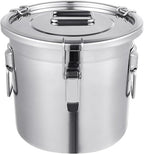 3.17Gal 304 Stainless Steel Airtight Canister,Metal Bucket Large Stainless Steel Canisters - Locking Clamp & Airtight Lids - Dog Food/Bird Seed/Coffee Storage Container by YPCDTL01