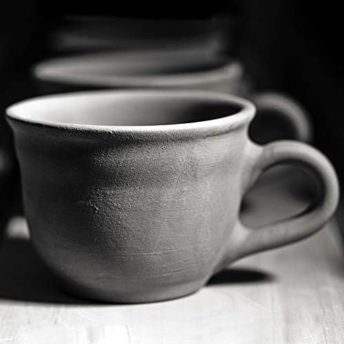 City to Cottage Handmade Teal Blue and White Polka Dot Large Ceramic 12oz/350ml Cappuccino Coffee Tea Cup and Saucer, Unique Designer Pottery for Tea Lovers - Image 7