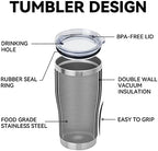 DOMICARE 20oz Tumbler with Lid Stainless Steel Tumblers Bulk, Double Wall Vacuum Insulated Coffee Travel Mug Powder Coated Tumbler, 12 Count (Pack of 1) Black - Image 4
