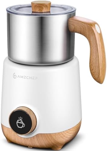 AMZCHEF Coffee Grinder and Milk Frother Set, 48 Grind Settings Burr Grinder with LED Touchscreen + 8-IN-1 Hot & Cold Milk Steamer, All-in-One Home Barista Kit for Espresso, Latte, Cappuccino & Iced Co - Image 3
