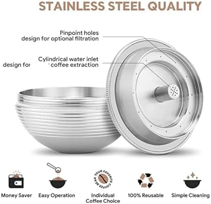 Compatible With Delonghi，ENV135 Stainless Steel Refill Pod Filter,Compatible With Nespresso，Reusable Capsule Coffee Pod GCA1(70ml 1pod) - Image 4