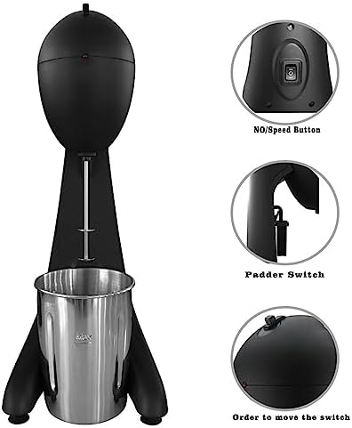 Electric Milkshake Mixer Maker Classic Milkshake Machine 2 Speed Automatic Milk Shake Mixer Stainless Steel Drink Mixer with Mixing Cup Frappe Mixer Protein Shaker for Cafes/Shakes/Bars - Image 4